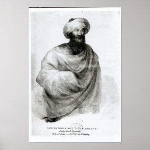 Póster Retrato del jeque Ibrahim o Johann Ludwig