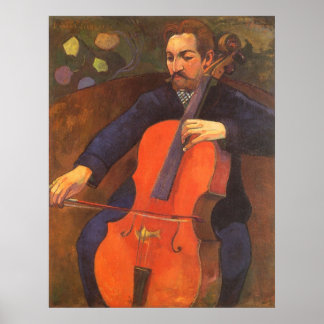 Póster Retrato del jugador Schneklud de Paul Gauguin