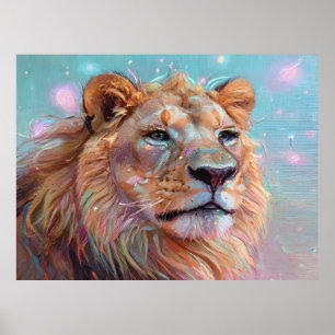 Póster Retrato del león