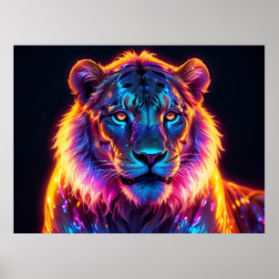 Póster Retrato del león