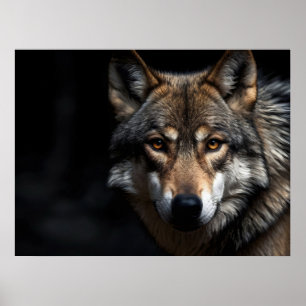 Póster Retrato del lobo