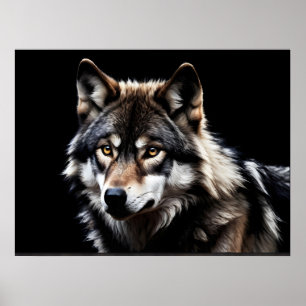Póster Retrato del lobo