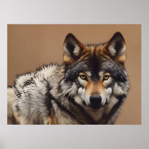 Póster Retrato del lobo