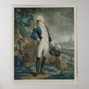 Póster Retrato del Marqués de La Fayette