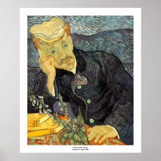 Póster Retrato del Médica Gachet por Vincent van Gogh