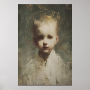 Póster Retrato del Niño Jesús, Cristiano Vintage
