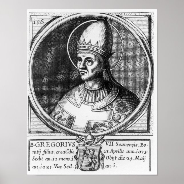 Póster Retrato del Papa Gregorio VII (Frente)