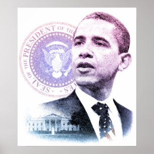 Póster Retrato del presidente Barack Obama