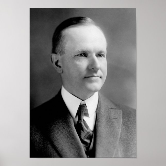 Póster Retrato del Presidente Calvin Coolidge - 1923 (Frente)