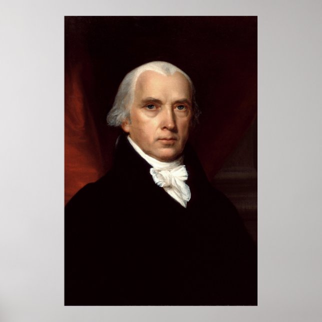 Póster Retrato del presidente James Madison de John Vande (Frente)