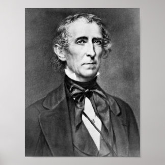Póster Retrato del Presidente John Tyler - Circa 1860