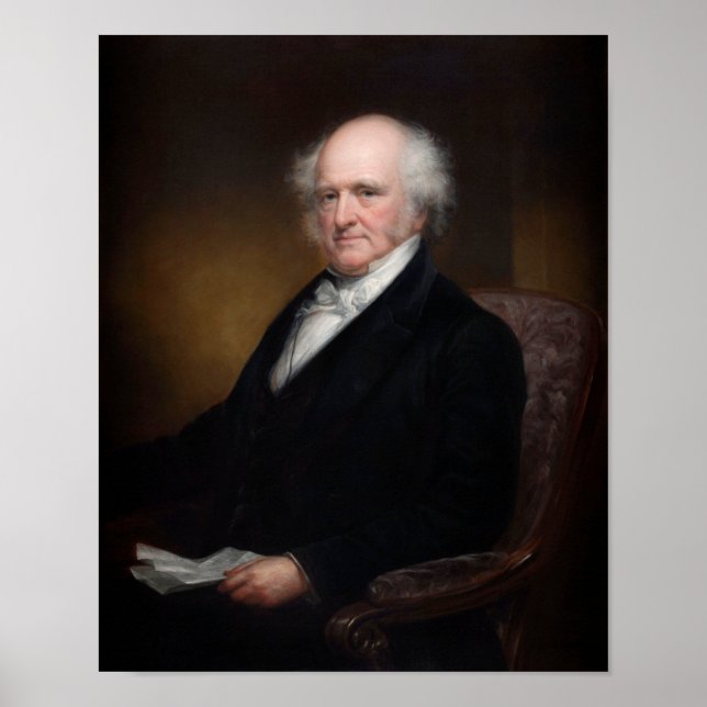 Póster Retrato del presidente Martin Van Buren (Frente)