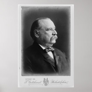 Póster Retrato del Presidente Stephen Grover Cleveland