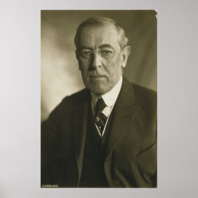 Póster Retrato del presidente Woodrow Wilson 1919 (Frente)