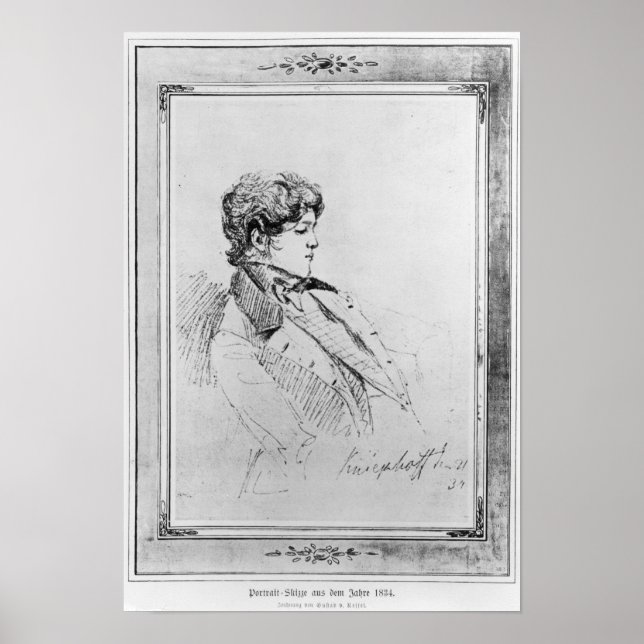 Póster Retrato del Príncipe Otto von Bismarck, 1834 (Frente)