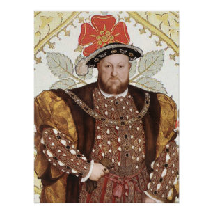 Póster Retrato del rey Enrique VIII Tudor rey de Inglater