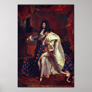 Póster Retrato del rey francés Louis Xiv de Rigaud Hy