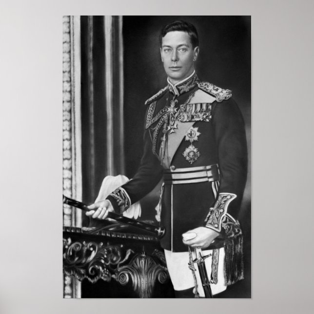 Póster Retrato del rey Jorge VI de Inglaterra - Alrededor (Frente)