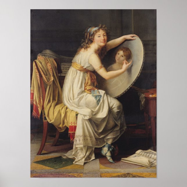 Póster Retrato del Rosa Adelaide Ducreux (Frente)
