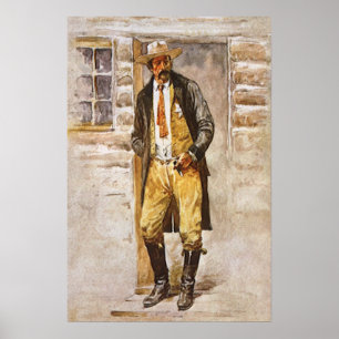Póster Retrato del sheriff por el Seltzer, vaquero del