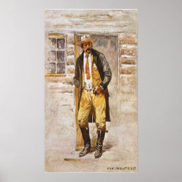 Póster Retrato del sheriff por Seltzer, vintage West Cowb