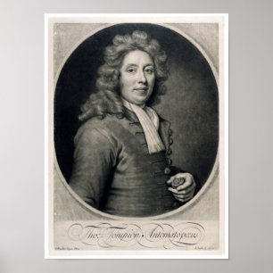 Póster Retrato del tapabocas de Thomas grabado por Juan