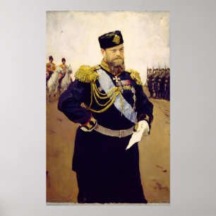 Póster Retrato del Tsar Alejandro III, 1900
