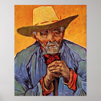 Póster Retrato del viejo campesino de Vincent Willem van