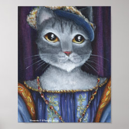Póster Retrato del viejo mundo del Rey del Gato francés r