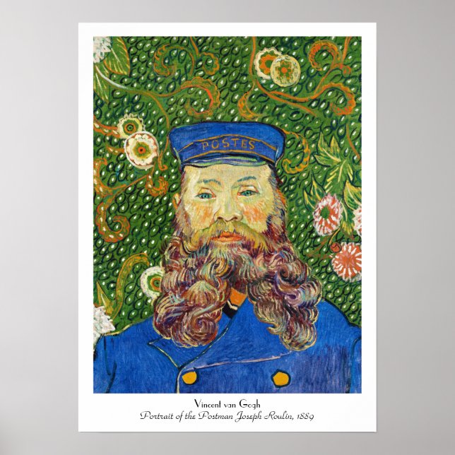 Póster Retrato del viñedo de Joseph Rouli Van gogh (Frente)