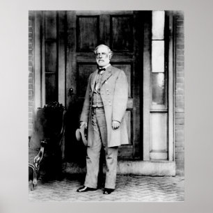 Póster Retrato derecho de general Roberto E. Lee