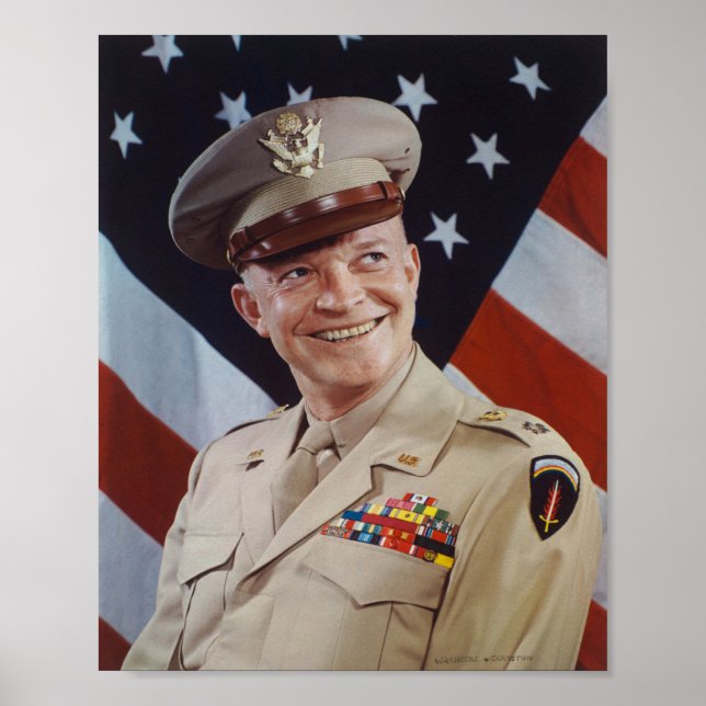 Póster Retrato Dwight D Eisenhower (Frente)