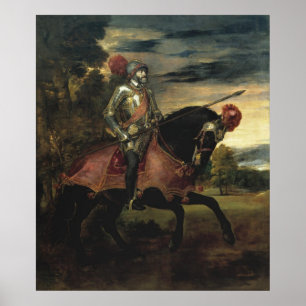 Póster Retrato ecuestre de Charles V