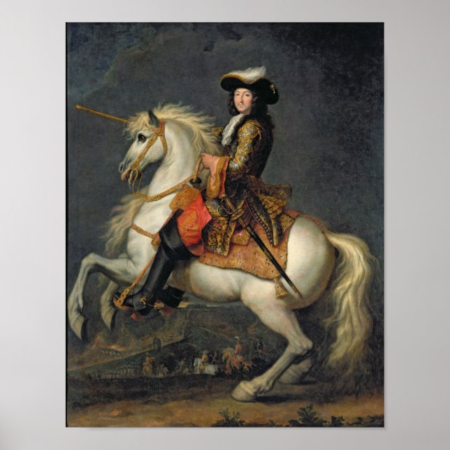 Póster Retrato ecuestre de Luis XIV (Frente)