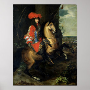 Póster Retrato ecuestre de Luis XIV