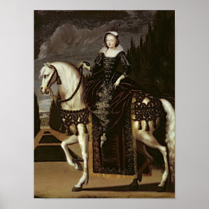Póster Retrato ecuestre de Marie de Medici