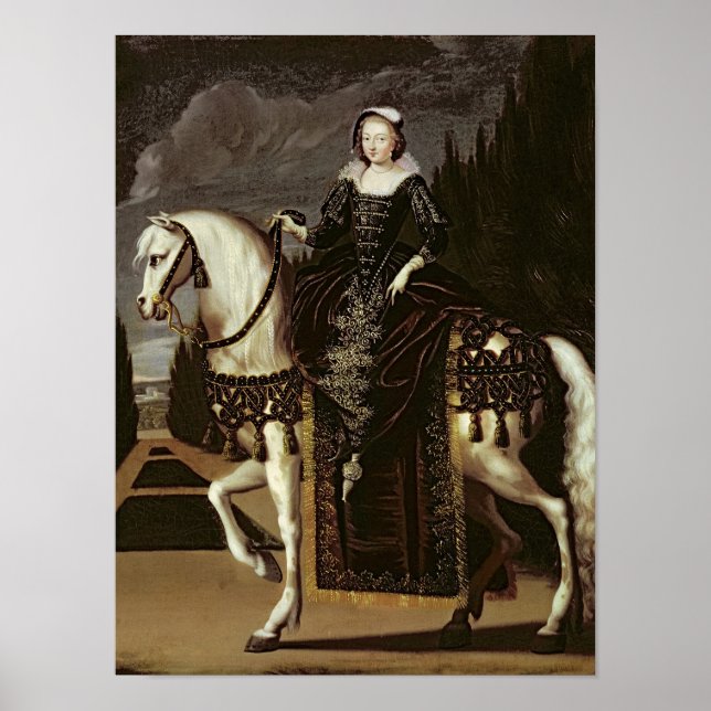 Póster Retrato ecuestre de Marie de Medici (Frente)