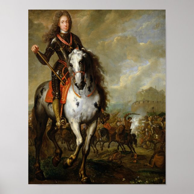 Póster Retrato ecuestre del príncipe Eugene (Frente)