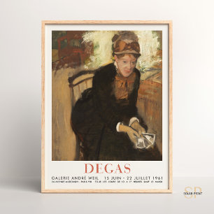 Póster Retrato Edgar Degas de Mary Cassatt Art Elegance