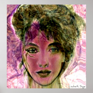 Póster Retrato "El guerrero violeta"