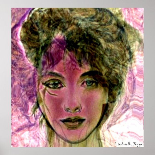 Póster Retrato "El guerrero violeta" (Frente)