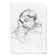 Retrato elegante de mujer durmiente - Premium