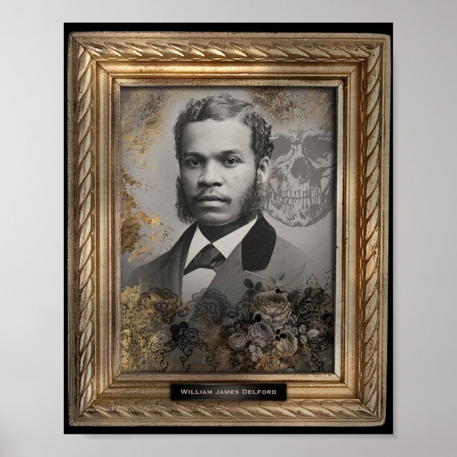 Póster Retrato embrujado | Hombre afroamericano (Frente)