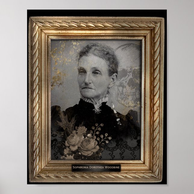 Póster Retrato embrujado | Mujer anciana | Poster descarg (Frente)