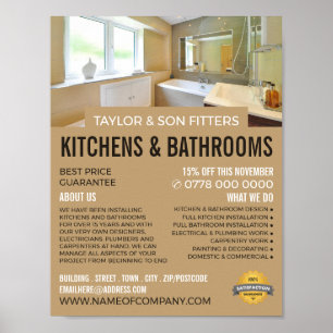 Póster Retrato en el baño, cocina y baño