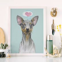 Retrato en miniatura de pinscher Perro Amor puro
