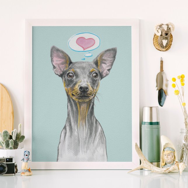 Póster Retrato en miniatura de pinscher Perro Amor puro (Subido por el creador)