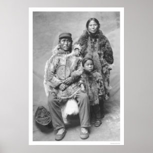 Póster Retrato esquimal 1921 de la familia