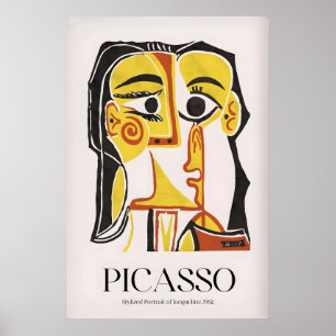 Póster Retrato Estilizado de Picasso Jacqueline962 Abstra