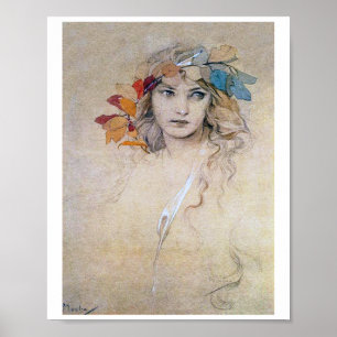 Póster Retrato (estudio), Poster de Alphonse Mucha